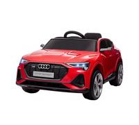 HOMCOM Voiture électrique Enfants sous Licence Audi e-tron Sportback, véhicule électrique 12V Max. 5 Km/h avec télécommande 2,4G, phares LED, Musique, klaxon, Port USB, MP3, Rouge
