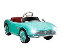 HOMCOM Voiture électrique pour Enfant, Licence BMW 507, Style rétro Vintage, 12V, Vitesse Max. 5 km/h, télécommande, Effets sonores et Lumineux, Vert