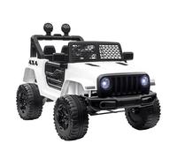 HOMCOM Voiture Électrique pour Enfants 12 V 5 km/h Max. 100x65x72cm Blanc
