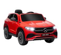 HOMCOM Voiture électrique pour Enfants 3-8 Ans avec permis Mercedes Benz EQA 12V, Voiture pour Enfants avec télécommande, phares et klaxon, 111.5x69x52.5 cm, Rouge et Noir