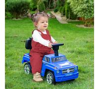 HOMCOM Voiture Jouet Cavalcabile Tout-Terrain pour Enfants avec Phares et Musique, Âge 18-36 Mois, Bleu