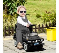 HOMCOM Voiture Jouet Cavalcabile Tout-Terrain pour Enfants, Voiture Enfants avec Phares et Musique, Âge 18-36 Mois, 68x30.5x41.5cm, Noir