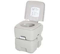 HOMCOM WC Portable Chimique 20 l avec Couvercle pour Camping, Voyage âgés, Caravane, Bateau avec cyterne, Charge 200 kg 41,5 x 36,5 x 42 cm HDPE