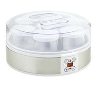 HOMCOM Yaourtière 7 Pots en Verre de 180ml Minuterie Affichage LED Blanc