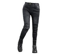 HOMDECR Femme Pantalon De Moto Protection Moto Pantalon Jeans De Moto Pantalon D'armure De Motard Pantalon De Protection Pour Vélo, 4 X Tapis De Protection (Noir,S)