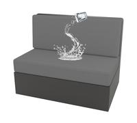 HOMDECR Housses De Coussin Canapé Extensibles pour Caravane Lot De 2 Housse Siege Camping Car avec 1 Housse De Dossier Et 1 Housse Banquette (Gris)