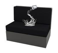 HOMDECR Housses De Coussin Canapé Extensibles pour Caravane Lot De 2 Housse Siege Camping Car avec 1 Housse De Dossier Et 1 Housse Banquette (Noir)