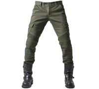 HOMDECR Moto Pantalon Protection Pour Hommes, Moto Jeans En Respirant De Qualité Premium Straight Fit Avec Amovible Protéger Pads Pour Racing Vélo (Vert,XL)