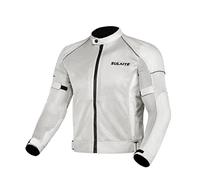HOMDECR Veste De Moto, Moto Biker Vestes D'équitation Coupe-vent Équipement De Protection Complet Du Corps Blindé, étanche à La Pluie, Disponible En Toutes Saisons (WHITE,4XL)