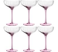 Home 022380 Poesia Lot De 6 Coupes À Champagne Rose 260 Ml