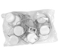 Home 1203600 DAMA Lot de 10 Bouchons en Verre, 5 lt, Blanc, unité