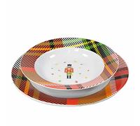 2x Service De Table 18 Pièces En Porcelaine Décorée, Losange