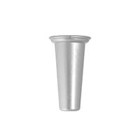 Home 3583726 Vase cimetière en plastique, argenté,18,5 cm