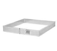 Home 5378825 Emporte-pièce Quadro percé, acier/inox, 18/10, cm 25 x 3,5 H, Stainless Steel