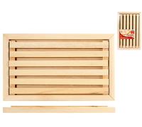 Home 8003512678646 Planche à découper en Bois avec Gratuit Beige 39 x 23 x 3 cm