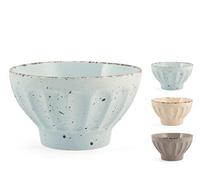 Home 831102 Country Lot de 6 Bols, grès, Couleurs Assorties, 500 CC, 500 millilitres, céramique