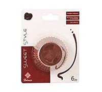 Home 8341500 Lot de 3 x 6 Caissettes Silicone Choco cm7,2 pâtisserie et cake design