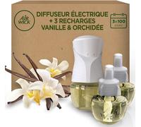 Home Air Freshener Kit Electric Diffuser + 3 Refills Vanilla & Orchid Fragrance X 19 Ml