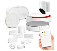 SOMFY 1875348 - Home Alarm Advanced - Pack video extérieur - Alarme Maison GSM sans Fil Connecté Wifi - Caméra de surveillance