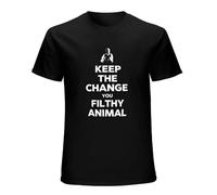 Home Alone Christmas Movie Filthy Animal Funny T Shirt Men's Man Black 3XL