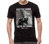 Home Alone Keep The Change Filthy Animal T-Shirt Graphic Top Printed Tee Mens Shirt Black S