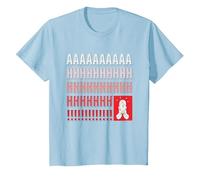 Home Alone Kevin McCallister “AAAAAHHHHHH!!!!!” Scream Funny T-Shirt, Enfant, Bleu Céleste, 4 Ans