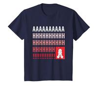 Home Alone Kevin McCallister “AAAAAHHHHHH!!!!!” Scream Funny T-Shirt, Enfant, Bleu Marine, 4 Ans