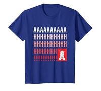 Home Alone Kevin McCallister “AAAAAHHHHHH!!!!!” Scream Funny T-Shirt, Enfant, Bleu Royal, 4 Ans