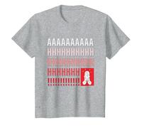 Home Alone Kevin McCallister “AAAAAHHHHHH!!!!!” Scream Funny T-Shirt, Enfant, Gris Chiné, 4 Ans