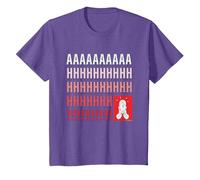 Home Alone Kevin McCallister “AAAAAHHHHHH!!!!!” Scream Funny T-Shirt, Enfant, Violet Chiné, 4 Ans