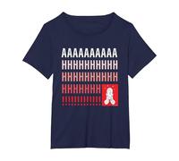 Home Alone Kevin McCallister “AAAAAHHHHHH!!!!!” Scream Funny T-Shirt, Femme Grandes Tailles, Bleu Marine, 1X