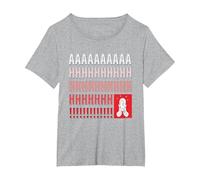 Home Alone Kevin McCallister “AAAAAHHHHHH!!!!!” Scream Funny T-Shirt, Femme Grandes Tailles, Gris Chiné, 1X