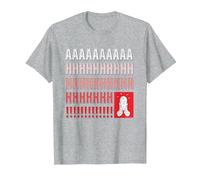 Home Alone Kevin McCallister “AAAAAHHHHHH!!!!!” Scream Funny T-Shirt, Homme, Gris Chiné, XXL