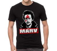Home Alone Marv Iron Hit Booby Trap T-Shirt Graphic Top Printed Shirt Short-Sleeve Tee Mens Black