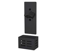 Home and Kitchen Décapsuleur noir avec bouchon en acier pouvant contenir jusqu'à 70 bouchons pour hommes, mari ou papa, tire-bouchon pour bouteilles de vin, décapsuleur mural