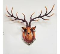 Home Animal Head Wall Decoration Deer Head Resin Wall Hanging Deer Wall Art Faux with Detachable Antler Fake Taxidermy Wall Decor Hanging Decoration Elk Animal Skulls for Living Room Restaurant Bar.(Y