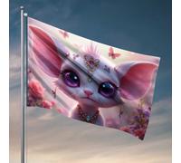Home Bar Decor Enchanted Garden : A Fantasy Cat's Tale Flag Funny House Decor Cave Man Bar (152 x 244 cm)