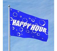 Home Bar Decor Happy Hour Drapeau Royal Flag Accessoires de dortoir Décoration hippie (30 x 45 cm)
