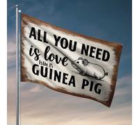 Home Bar Decor Love And A Guinea Pig : A Cozy Corner Flag Funny House Decor Cave Man Bar (30 x 45 cm)