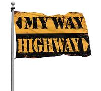 Home Bar Decor My Way Drapeau de l'autoroute Décoration d'automne Décoration de cour pour adolescents (30 x 45 cm)