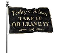 Home Bar Decor Today'S Menu Take It Or Leave It Drapeau Man Cave Décorations de chambre (152 x 244 cm)