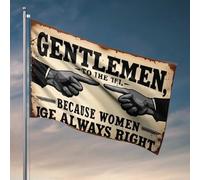 Home Bar Decor Women Are Always Right : A Gentleman'S Guide Flag Funny House Decor Cave Man Bar (152 x 244 cm)