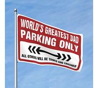 Home Bar Decor World's Greatest Dad Parking Only Flag Accessoires de piscine Décor de porche extérieur (taille : 60 x 90 cm)