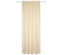 Home Basics 085425-0201 Rideau Thermique en Laine avec Ruban combiné Crème 175 x 135 cm