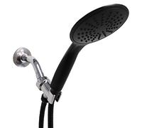 Home Basics Masseur de douche à fonction unique, noir | Style contemporain | Élégant et moderne | Couleur neutre | Tuyau flexible long