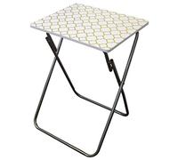 Home Basics Plateau TV à cocktail métallique multi-usages décoratif robuste et durable pour ordinateur portable Petit collation (doré)