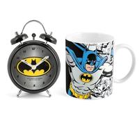 Home Batman Set réveil Mug, Porcelaine, Noir, 2 unités