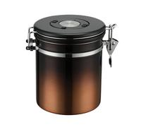 Home Bay Boîte à café hermétique avec couvercle de suivi de la date, boîte en acier inoxydable pour le stockage des aliments de cuisine, dégradé de cuivre noir (1500 ml)