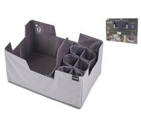 Home Boîte Gain de Place Pliable Gris en Polyester 47x31,5x26,5 cm