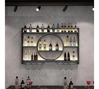 Home Bottle Shelf Casier à vin Mural en métal Moderne, pour Placard, présentoirs à vin muraux pour unité de Bar, Support Multifonctionnel en Verre à vin pour Verres à Pied de Champagne en Fer pour la